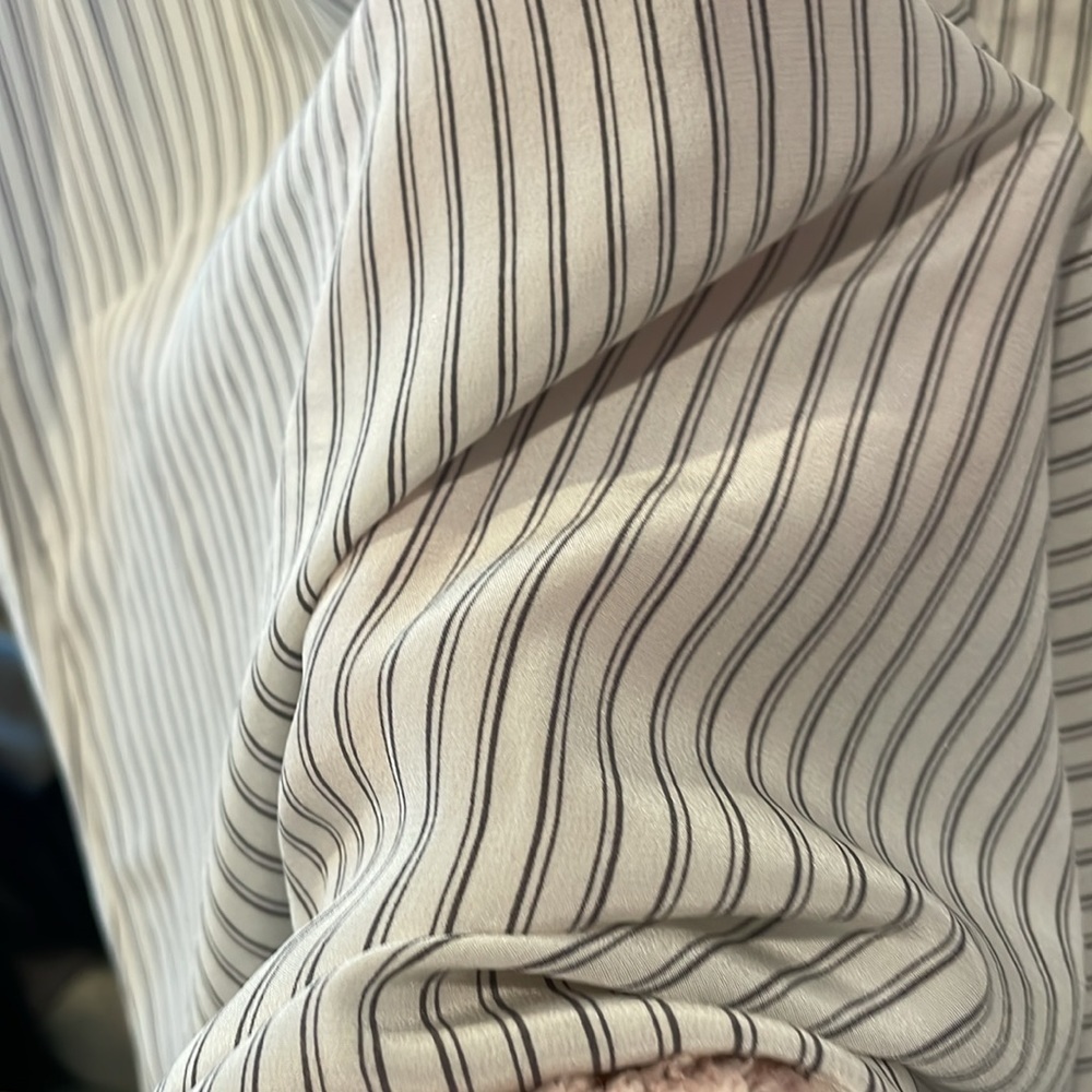 Eileen Fisher Striped Silk Crepe U Neck Camisole - Picture 9 of 12